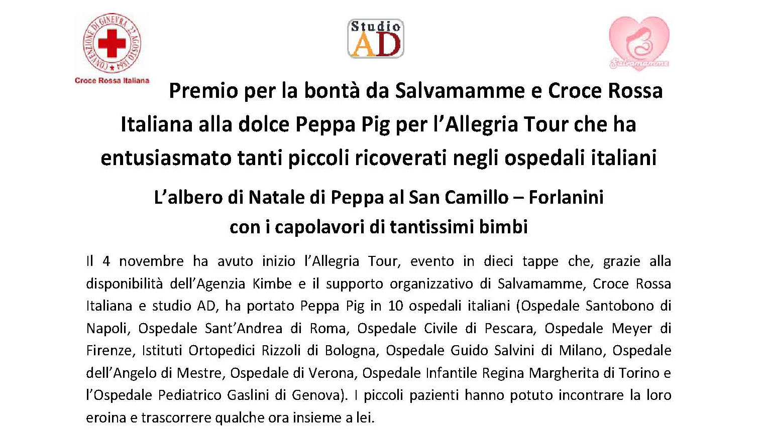 Premio della bontà a Peppa Pig …
