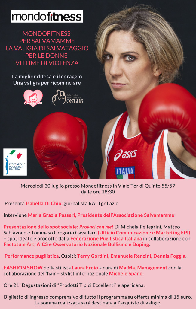 Evento 30.07 Mondofitness e FPI per Salvamamme