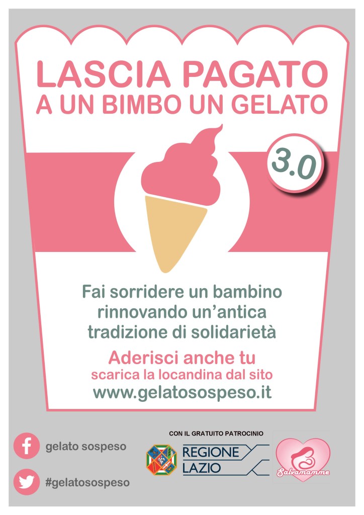 Gelato Sospeso A4 Lascia pagato un gelato REG